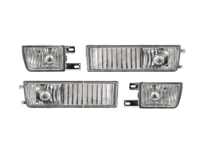 Set lampa semnalizare fata VW GOLF 3, 08.1991-04.1999; VENTO/JETTA (USA) (1H), 01.1992-10.1998, Taiwan, partea stanga+dreapta, cu lampa ceata fata;ti