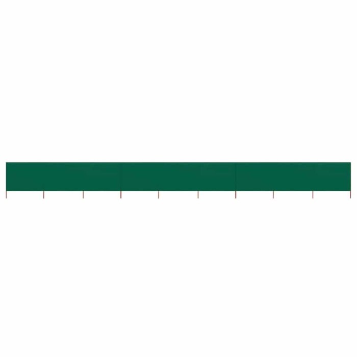 vidaXL Paravan anti-v&acirc;nt cu 9 panouri, verde, 1200 x 160 cm, textil