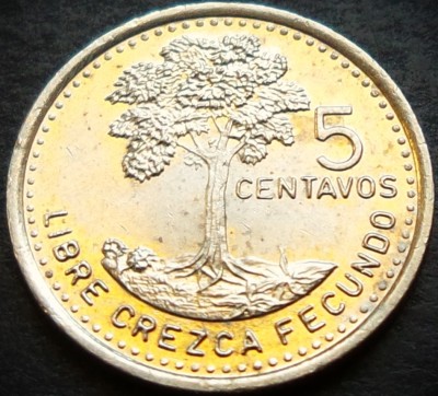 Moneda exotica 5 CENTAVOS - GUATEMALA, anul 1997 * cod 4789 = UNC foto