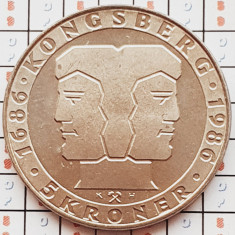 1110 Norvegia 5 kroner 1986 Olav V (Anniversary of the Mint) km 428 UNC