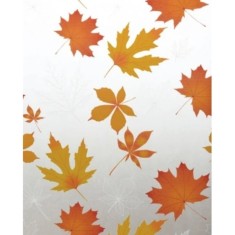 Folie autocolanta pentru geam, model frumze de toamna, dimensiuni 45 X 500 cm, usor de aplicat si intretinut, rosu/transparent