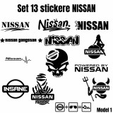 Set 13 Stickere NISSAN , Autocolante Tuning Auto Personalizate