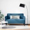 vidaXL Canapea lovesea albastru 109 cm catifea 4100586