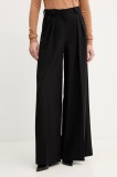 Simona Corsellini pantaloni culoarea negru, drept, high waist, A25CPPA00301