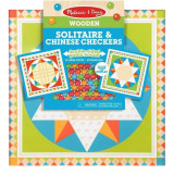 Joc de societate 2 in 1 Solitaire si Sah chinezesc - Melissa &amp; Doug