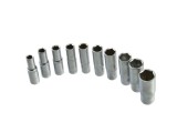 Set 10 chei tubulare 1/2&quot; CRV 10-24mm cu suport metalic, GEKO G13545