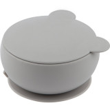 Minikoioi Bowl Grey bol din silicon cu ventuză 1 buc