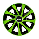 Set 4 capace roti extra drift green R13 pentru gama auto Jeep