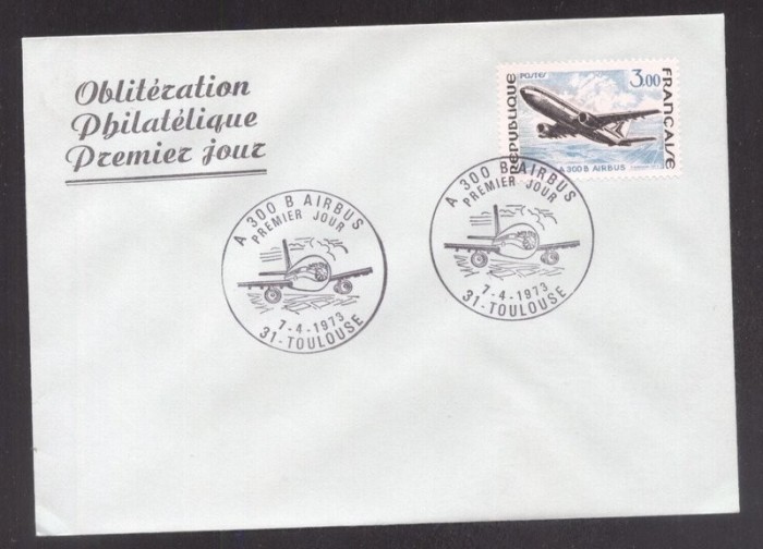 France 1973 Airbus A 300 B FDC K.410