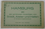 HAMBURG , 20 CARTI POSTALE CU IMAGINI DIN ORAS , ALSTER SI PORT , FORMAT ARMONICA , MONOCROME , INCEPUTUL SEC. XX