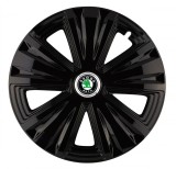 Cumpara ieftin Set 4 capace roti pentru Skoda, model Glory Black, R16