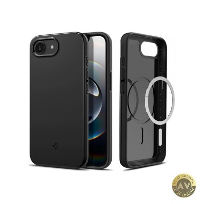 Husa MagSafe pentru Apple iPhone 16e Spigen Thin Fit Neagra foto