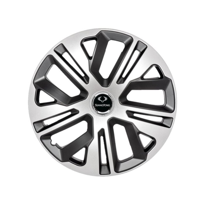 Set 4 Capace Roti, model 15 Inchi (R15) Raven Gri-Negru, Compatibile Cu SsangYong