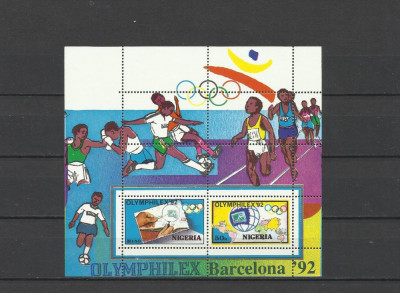 NIGERIA 1992 JOCURILE OLIMPICE BARCELONA EXPO OLYMPHILEX foto