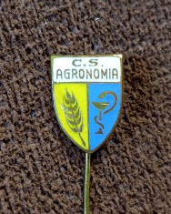 Insigna fotbal - CS &quot;AGRONOMIA&quot; BUCURESTI