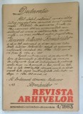 REVISTA ARHIVELOR ANUL LX, Vol. XLV Nr. IV de MIOARA TUDORICA, 1983