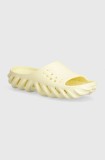 Cumpara ieftin Crocs papuci Echo Slide femei, culoarea galben, cu platforma, 208170