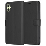 Husa pentru Samsung Galaxy A05 A055, Techsuit, Leather Folio, Neagra