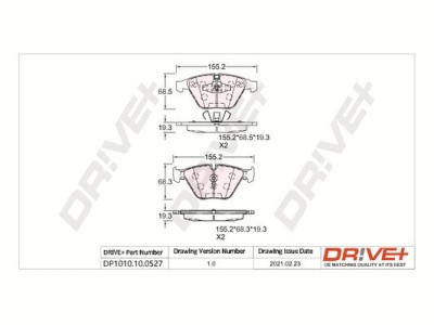 Dr!ve+ DP1010.10.0527 set placute frana,frana disc foto