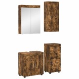 vidaXL Set de mobilier pentru baie TULUM Stejar fumuriu Lemn compozit 3398049