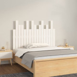 Tăblie de pat pentru perete, alb, 108x3x80 cm, lemn masiv pin, vidaXL