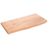 Cumpara ieftin Blat de baie, maro deschis, 60x30x2 cm, lemn masiv tratat