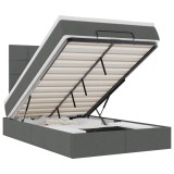 Cumpara ieftin Cadru pat otoman cu saltea tesatura gri inchis 120x190 cm