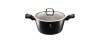Oala din aluminiu marmorat cu capac 4.1 L, Black Silver, Berlinger Haus