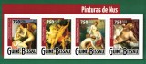 GUINEEA-BISSAU 2015 - Picturi, nuduri /set complet (bloc + colita) MNH (2 imagini), Nestampilat