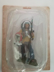 Figurina plumb Indian - Sitting Bull (figurine, soldatei, indieni) foto