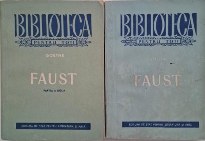 Faust (2 volume) - J. W. Goethe foto