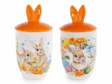 Set 4 borcane Iepuras ceramica multicolora 10.5x20.5 cm