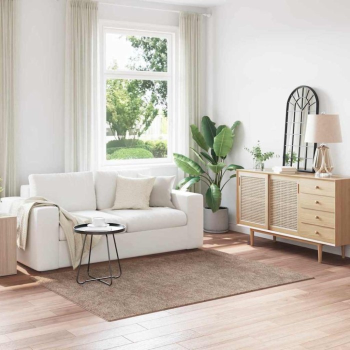 vidaXL Covor Shaggy Antiderapant Maro 140 x 200 cm PP 4019793