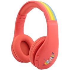 Casti audio fara fir pentru copii GoGEN Decek, Bluetooth 5.2, volum limitat, rosu foto