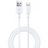 Cablu Date si Incarcare USB la USB Type-C DEVIA Shark, 5A, 1.5 m, Alb