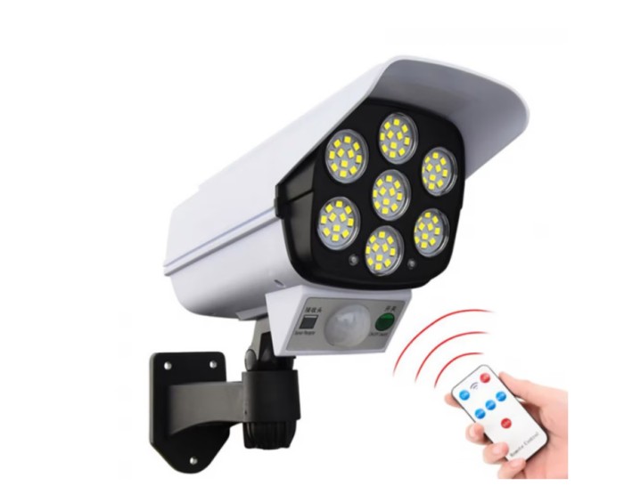 Lampa Solara tip Camera, Incarcare Solara, LED, Cu Senzor de Miscare, Alb
