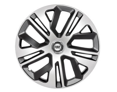 Set 4 capace roti 16`` Raven Gri-Negru, Compatibile cu Fiat foto