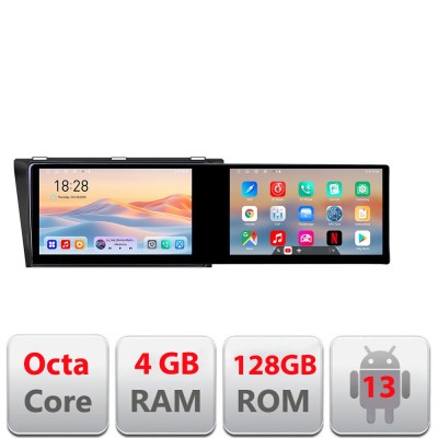 Navigatie Mazda 3 2004-2009 Kit-161 Edotec 2 ecrane 8 core 4+128 21.6 inch Incell android Wifi 5Ghz gps internet CarStore Technology foto