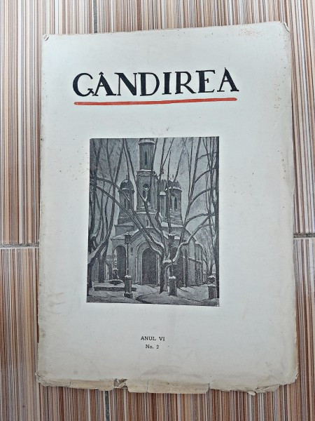 Revista Gandirea, anul VI, nr.2/1926 (Mateiu Caragiale, T. Arghezi, Vasile Bancila...)