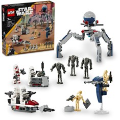 LEGO&reg; Star Wars&trade; - Pachet de lupta Clone Trooper&trade; si droid de lupta 75372, 215 piese