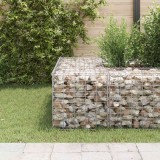 Strat &icirc;nălțat cub gabion, 50 x 50 x 50 cm, s&acirc;rmă de oțel