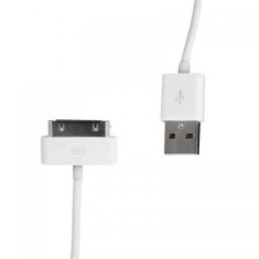 4World Cablu USB 2.0 pt iPad / iPhone / iPod transfer/incarcare 1.0m alb foto