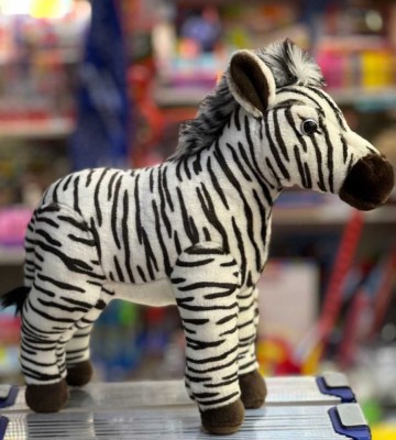 Jucarie Zebra de plus 23cm nat geo foto