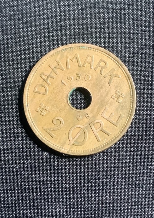 Moneda 2 ore 1930 Danemarca