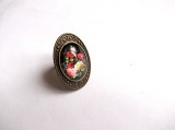 inel sticla motiv floral 32388