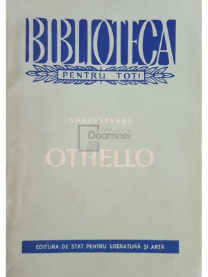William Shakespeare - Othello (editia 1958) foto