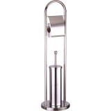 Cumpara ieftin Suport din inox, pentru perie WC si hartie igienica