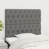 Cumpara ieftin Tăblii de pat, 2 buc, gri &icirc;nchis, 90x7x78/88 cm, textil