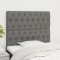 vidaXL Tăblii de pat, 2 buc, gri &icirc;nchis, 100x7x78/88 cm, textil