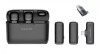 Set 2 Microfoane Lavaliera Wireless DolphinMC&reg; , compatibil cu iPhone, iPad, Samsung, Huawei, Xiaomi, Carcasa de Incarcare Plug and Play, Android, Ios